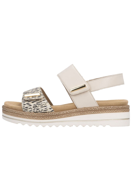 Remonte Sandalen Glattleder Beige/Gold