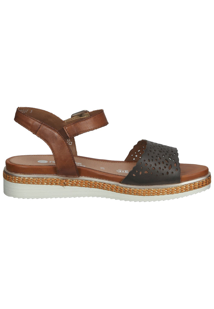 Remonte Sandalen Glattleder Braun/Grün