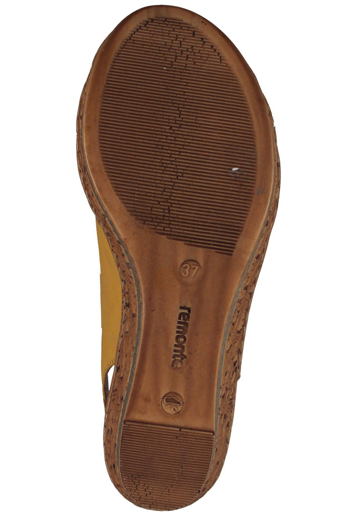 Remonte Sandalen Glattleder Gelb