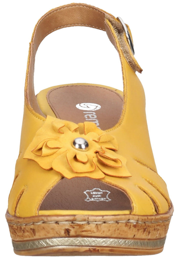 Remonte Sandalen Glattleder Gelb