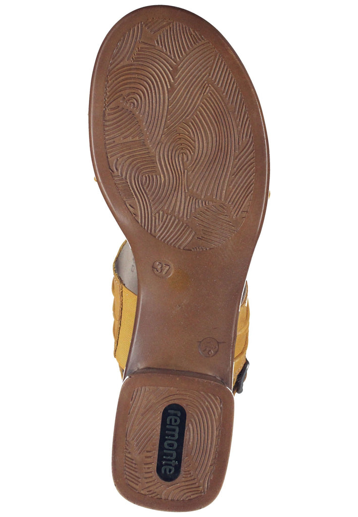 Remonte Sandalen Glattleder Gelb