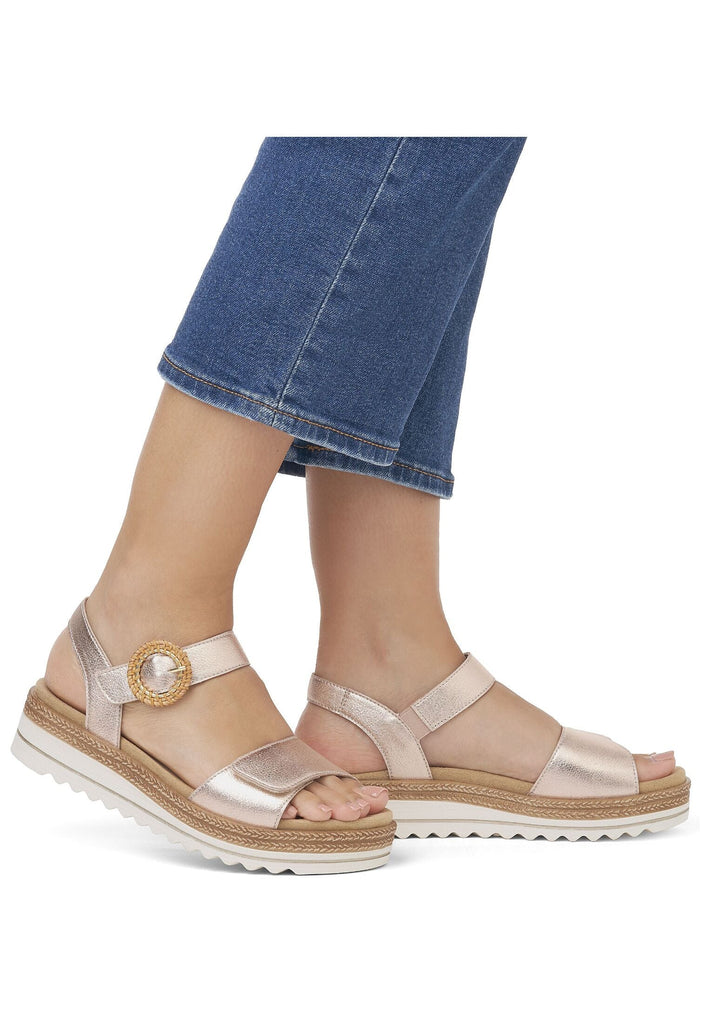 Remonte Sandalen Glattleder Kupfer