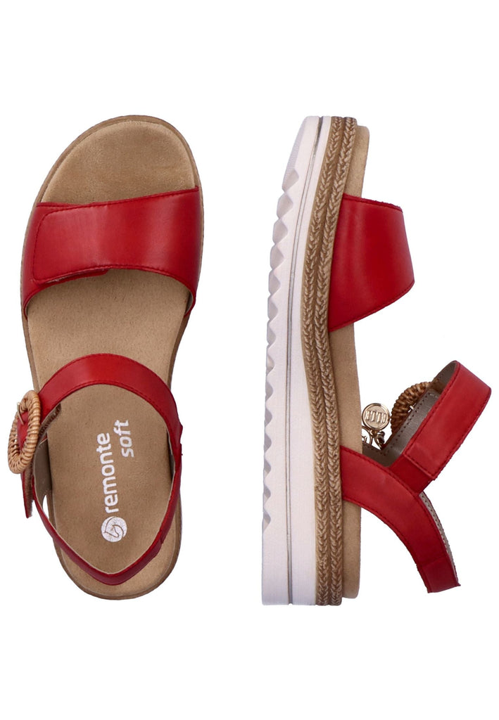 Remonte Sandalen Glattleder Rot