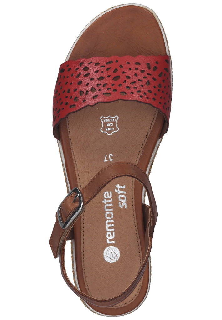 Remonte Sandalen Glattleder Rot/Braun