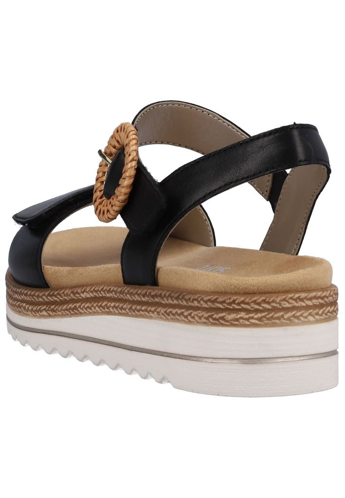 Remonte Sandalen Glattleder Schwarz