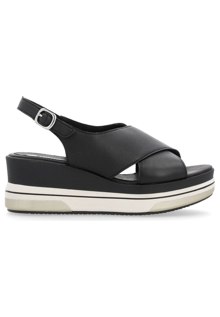 Remonte Sandalen Glattleder Schwarz