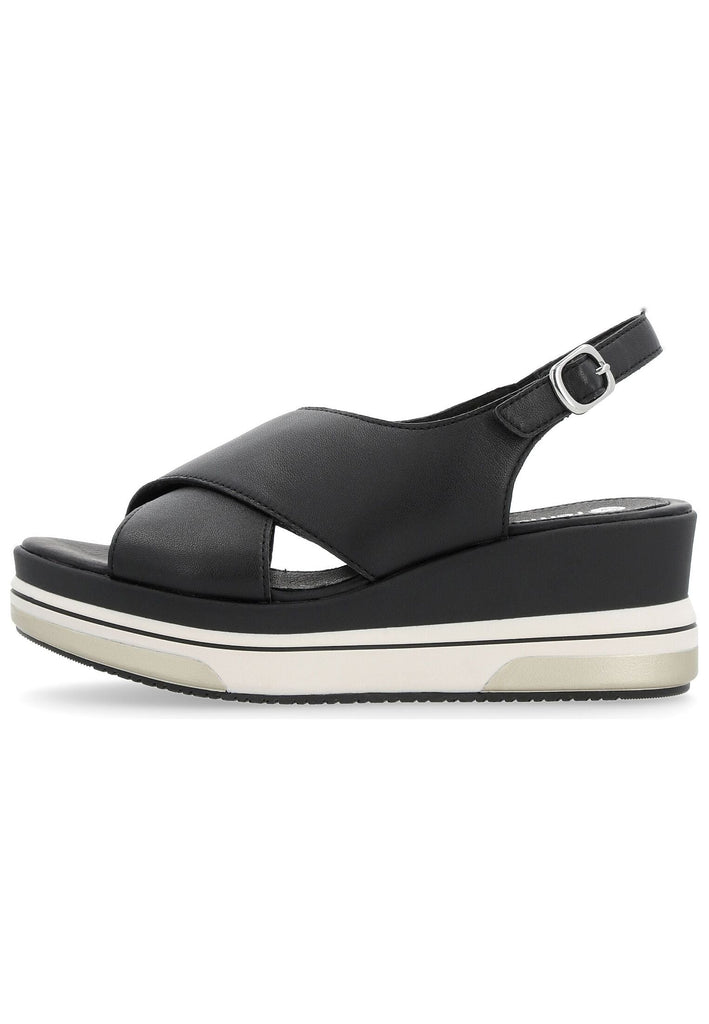 Remonte Sandalen Glattleder Schwarz