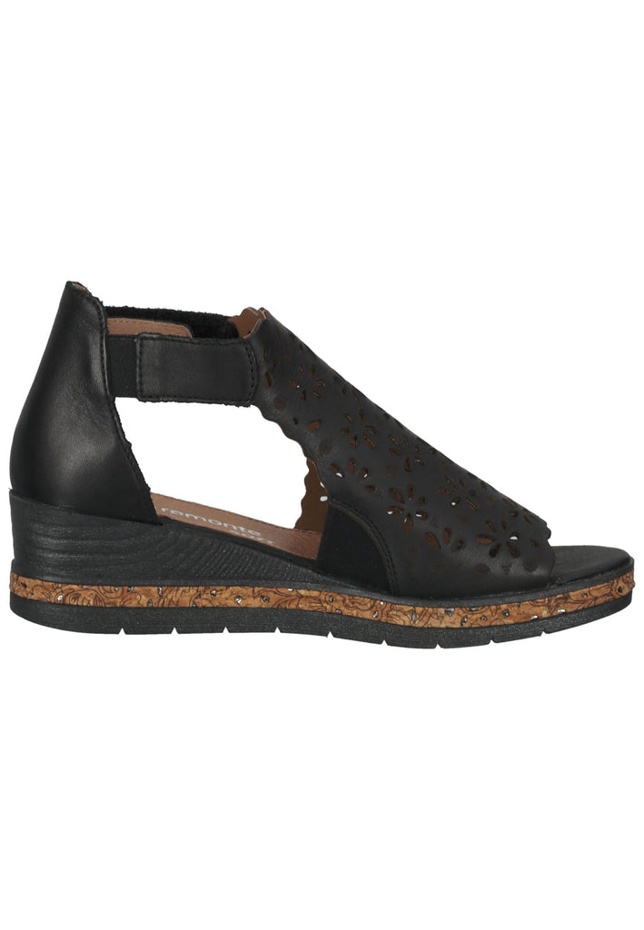 Remonte Sandalen Glattleder Schwarz