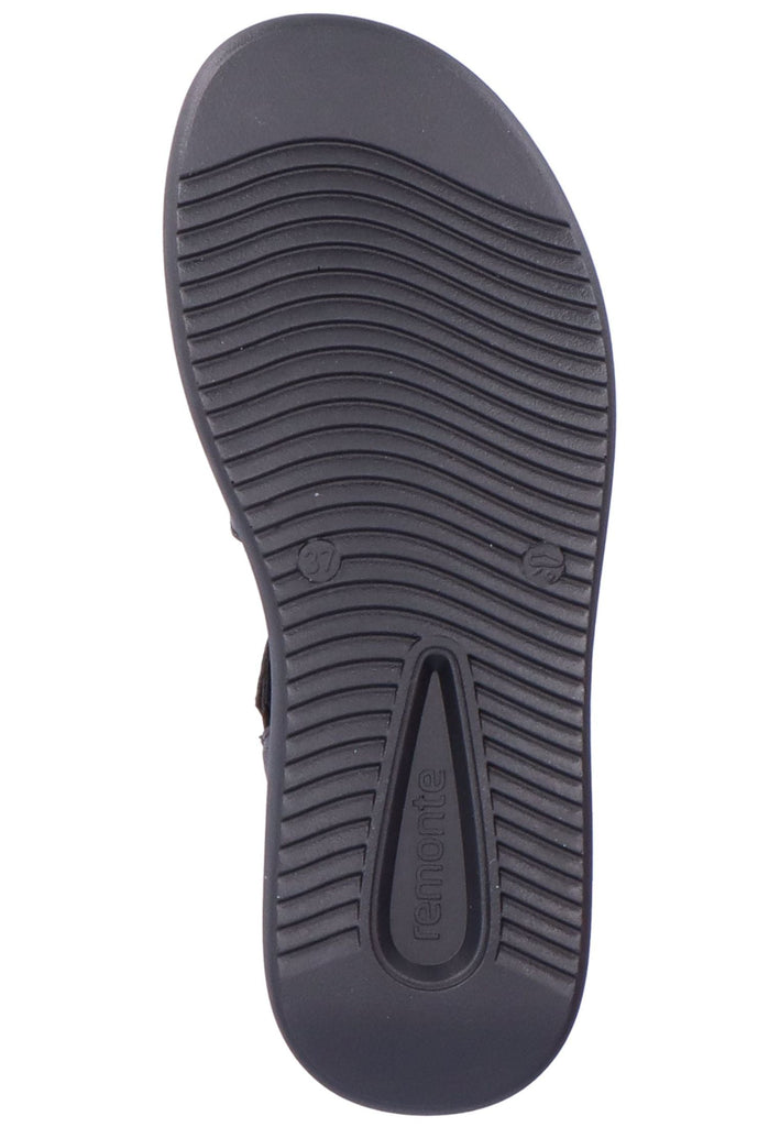 Remonte Sandalen Glattleder Schwarz