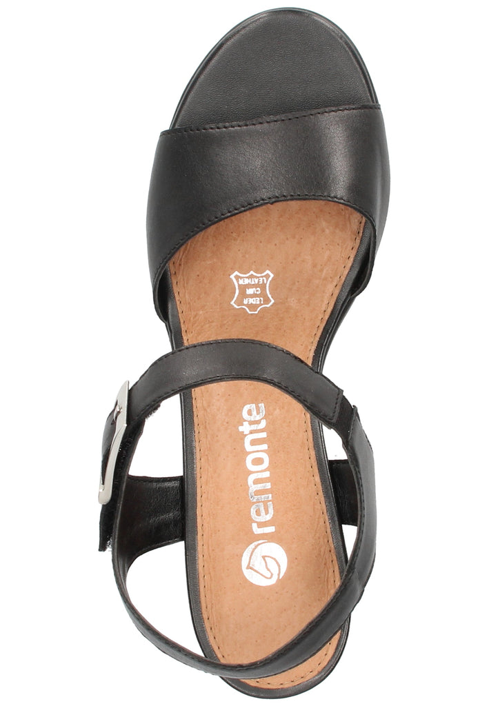 Remonte Sandalen Glattleder Schwarz