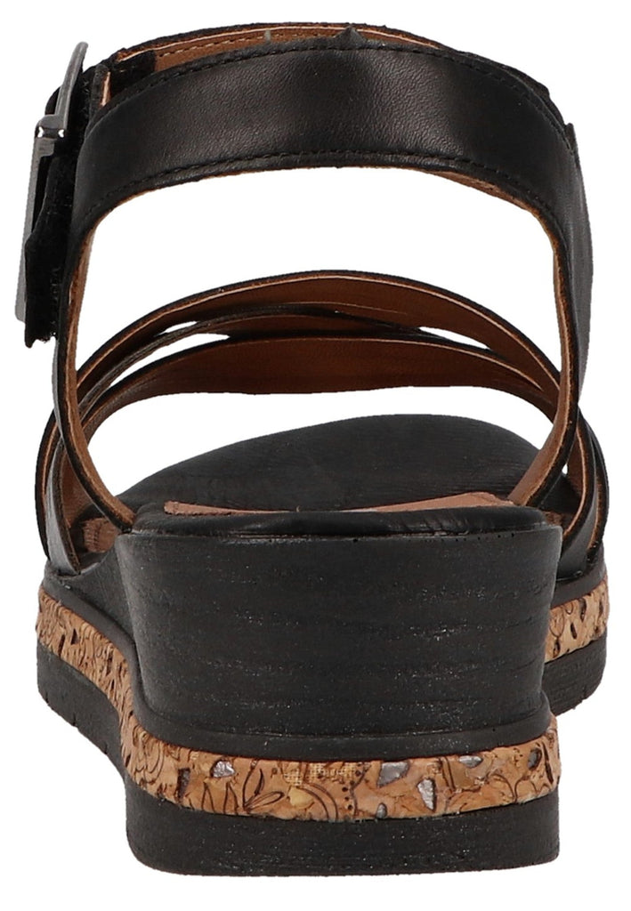 Remonte Sandalen Glattleder Schwarz/Silber