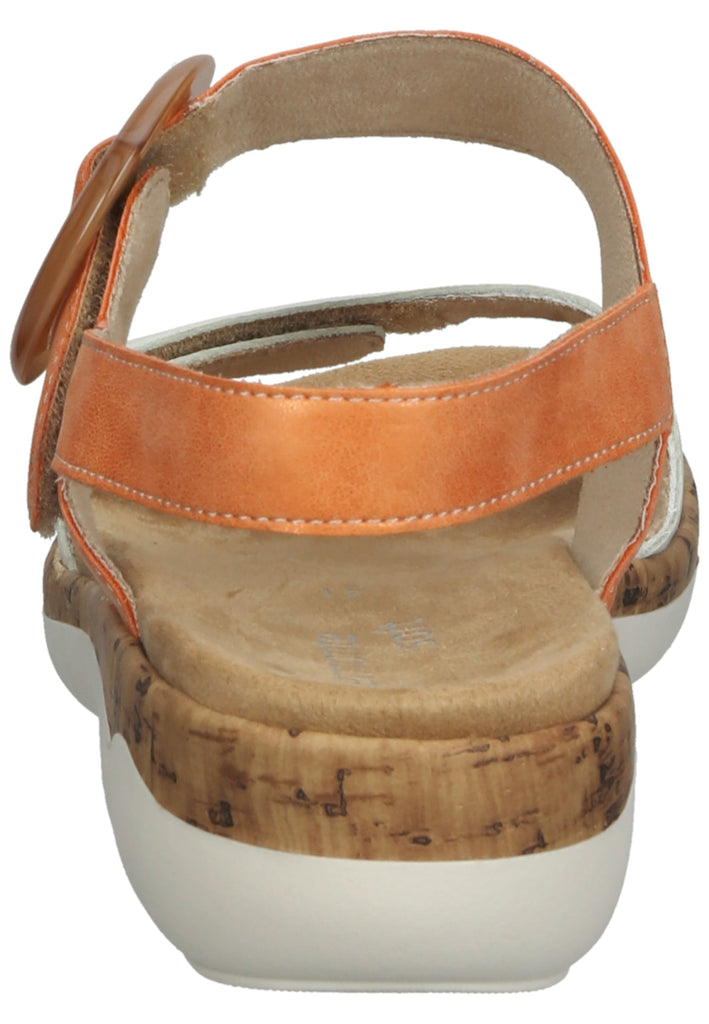 Remonte Sandalen Glattleder Weiß/Orange