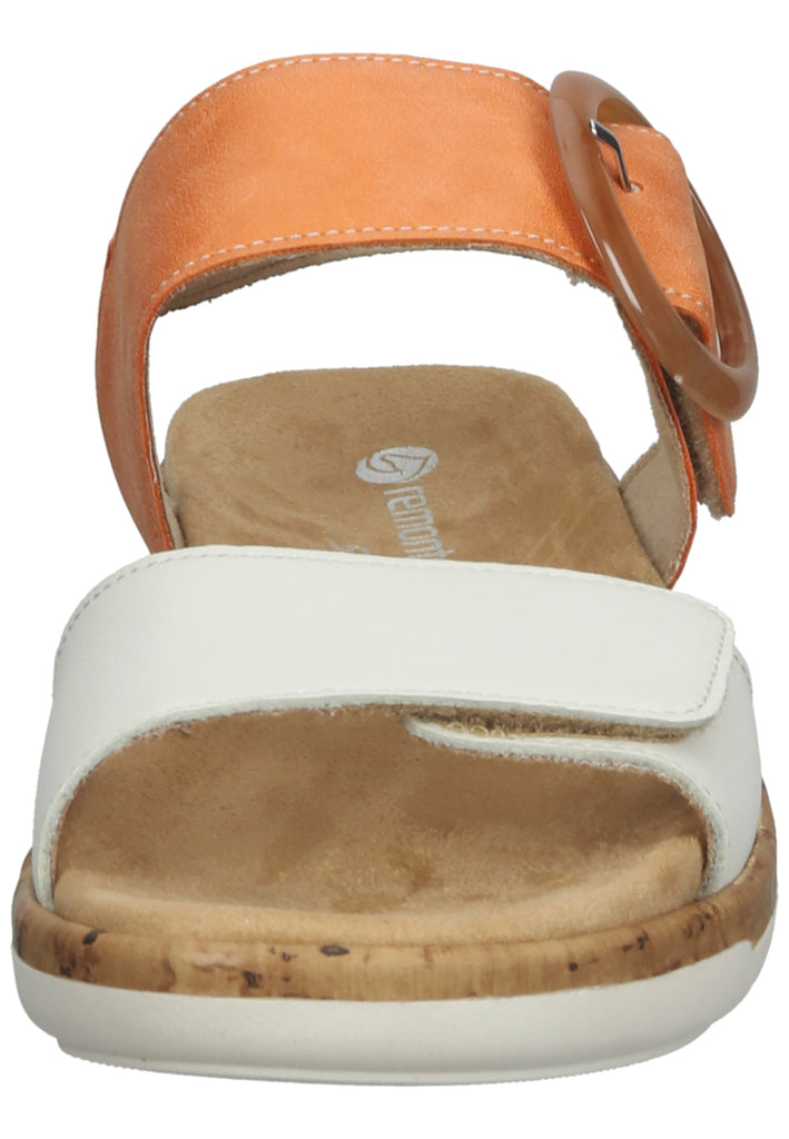 Remonte Sandalen Glattleder Weiß/Orange