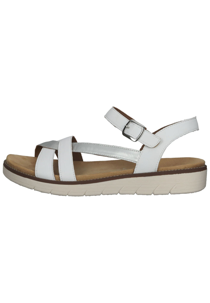 Remonte Sandalen Glattleder Weiß/Silber
