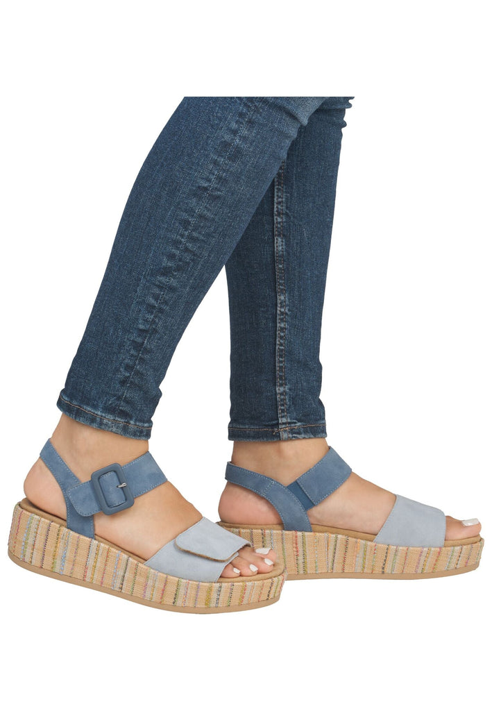 Remonte Sandalen Leder Blau