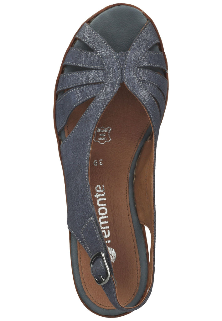 Remonte Sandalen Leder Blau