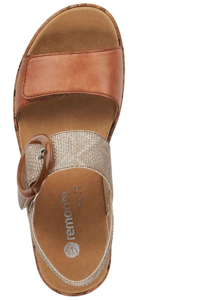 Remonte Sandalen Leder Braun/Grau