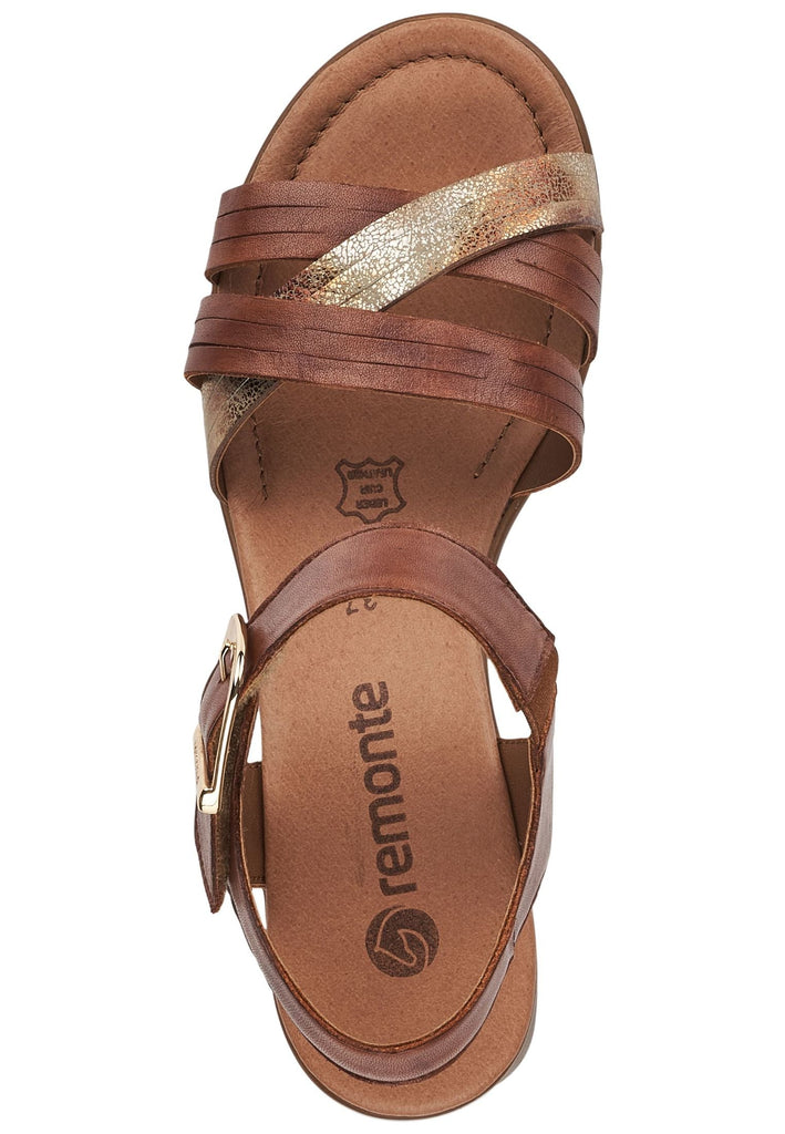 Remonte Sandalen Leder Muskat