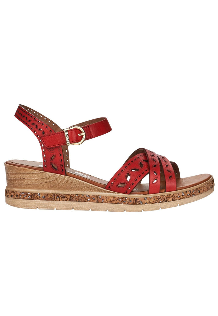 Remonte Sandalen Leder Rot