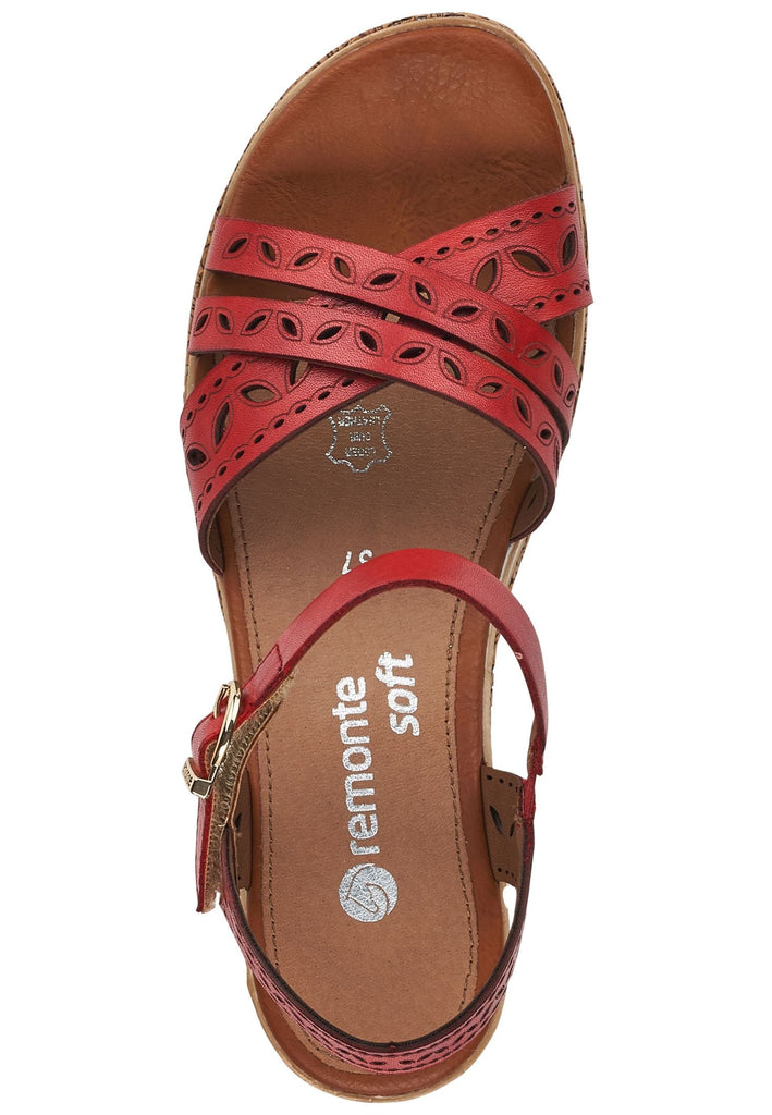 Remonte Sandalen Leder Rot