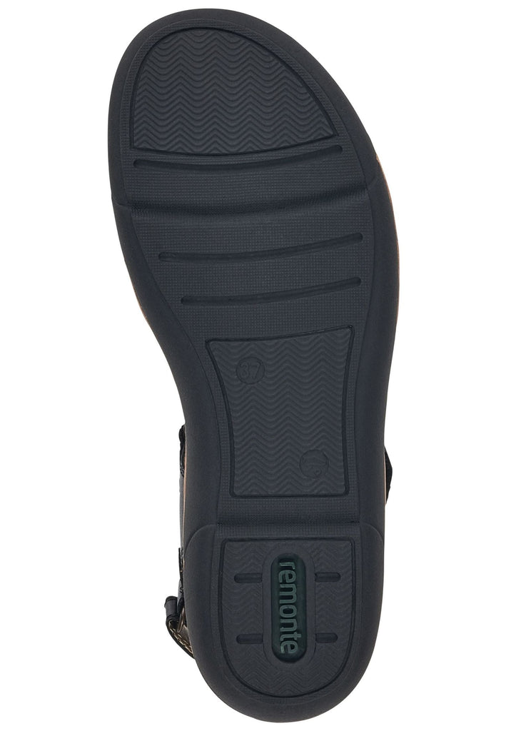 Remonte Sandalen Leder Schwarz