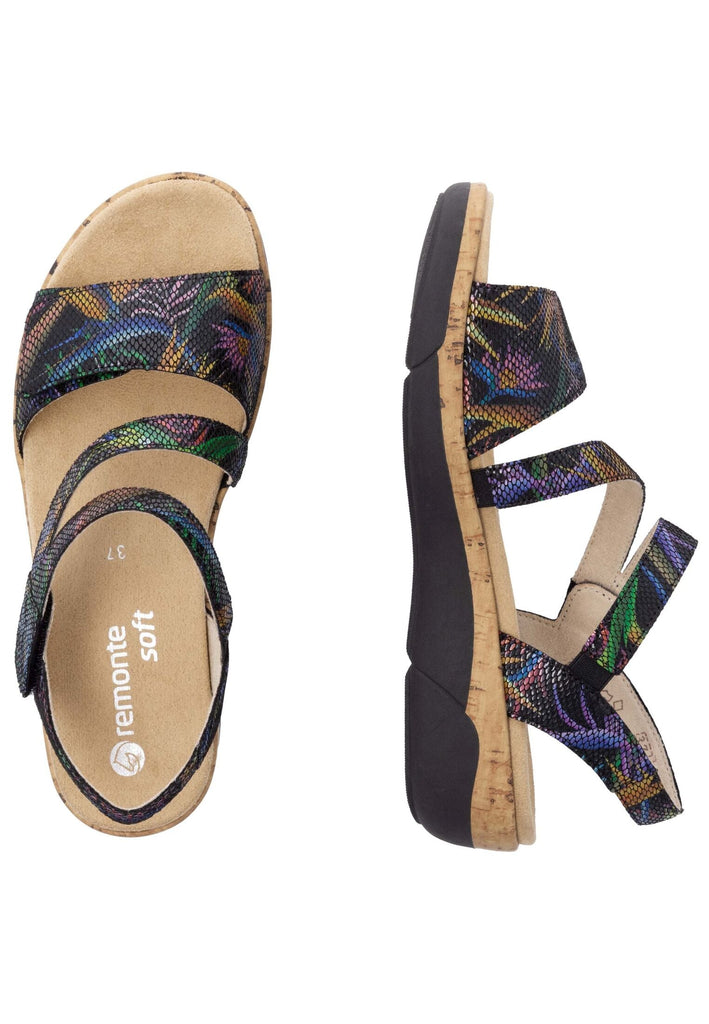 Remonte Sandalen Leder Schwarz