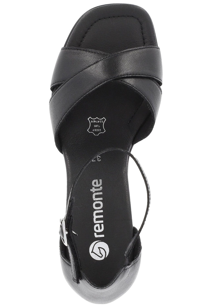Remonte Sandalen Leder Schwarz