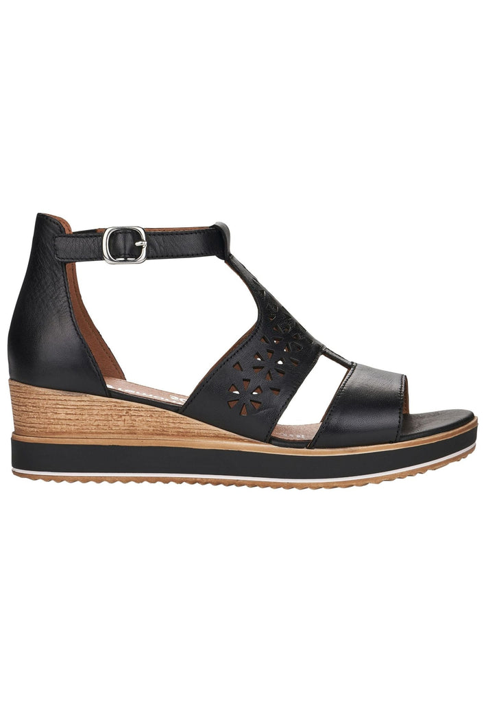 Remonte Sandalen Leder Schwarz