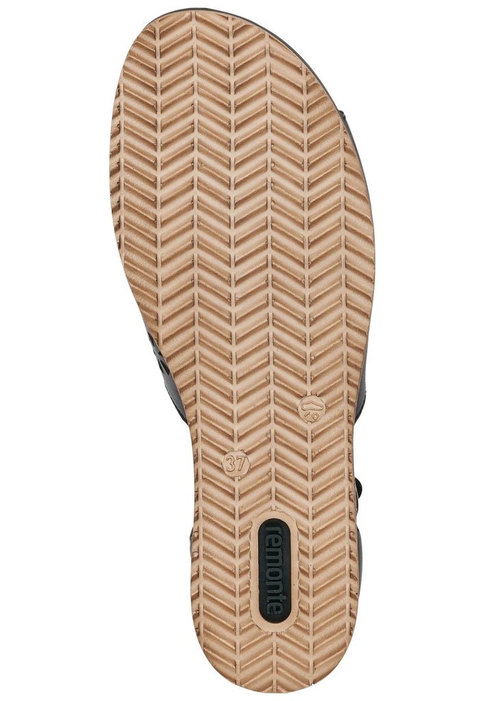 Remonte Sandalen Leder Schwarz