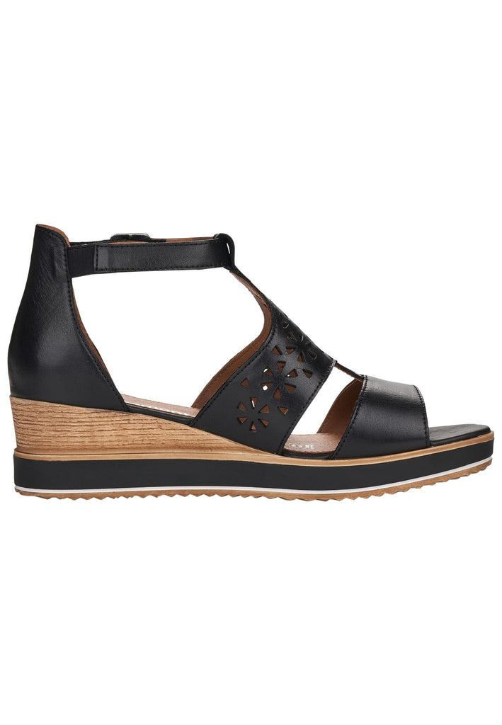 Remonte Sandalen Leder Schwarz