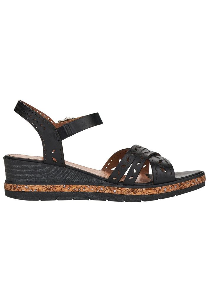 Remonte Sandalen Leder Schwarz