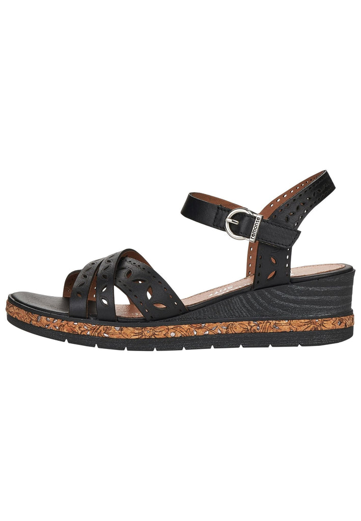 Remonte Sandalen Leder Schwarz