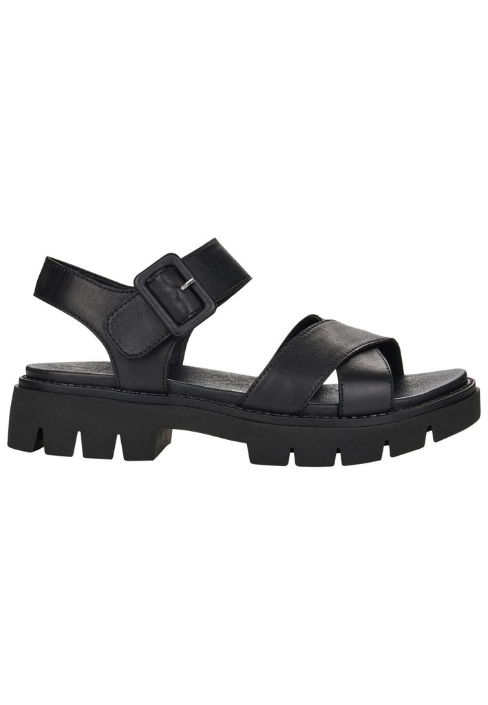 Remonte Sandalen Leder Schwarz