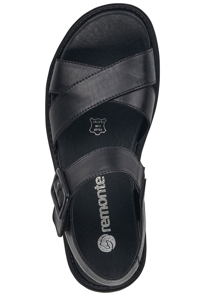 Remonte Sandalen Leder Schwarz