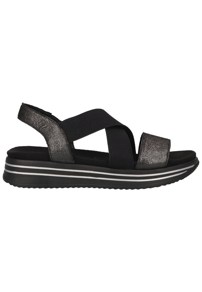 Remonte Sandalen Leder Schwarz