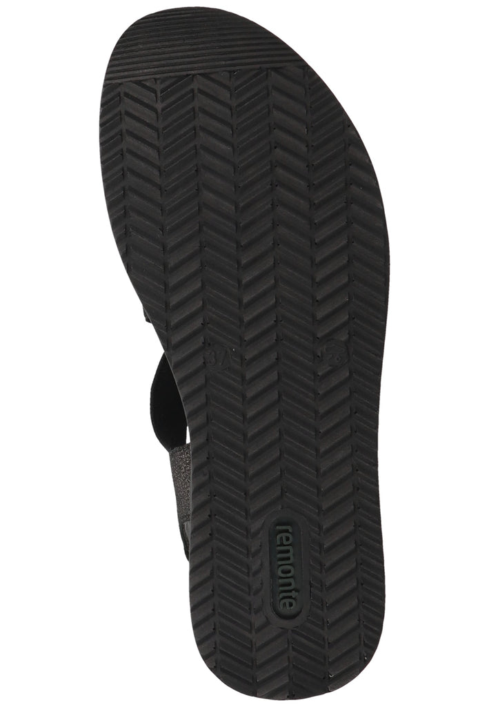 Remonte Sandalen Leder Schwarz