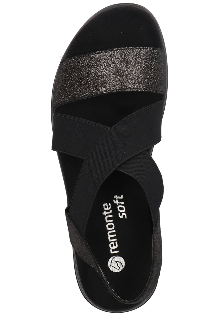 Remonte Sandalen Leder Schwarz