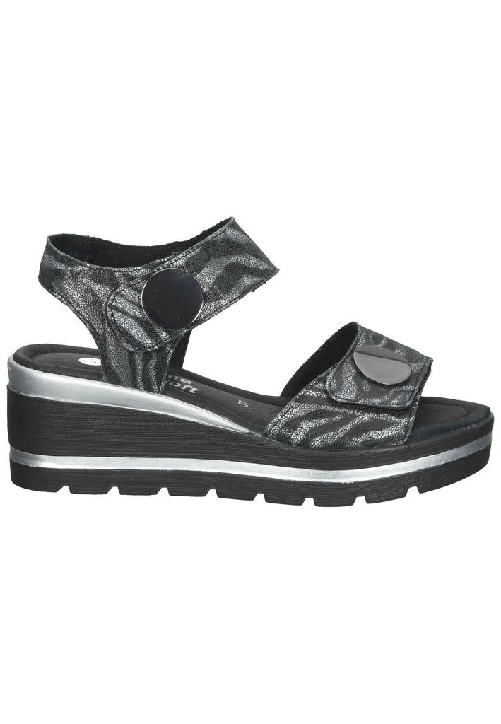 Remonte Sandalen Leder Schwarz