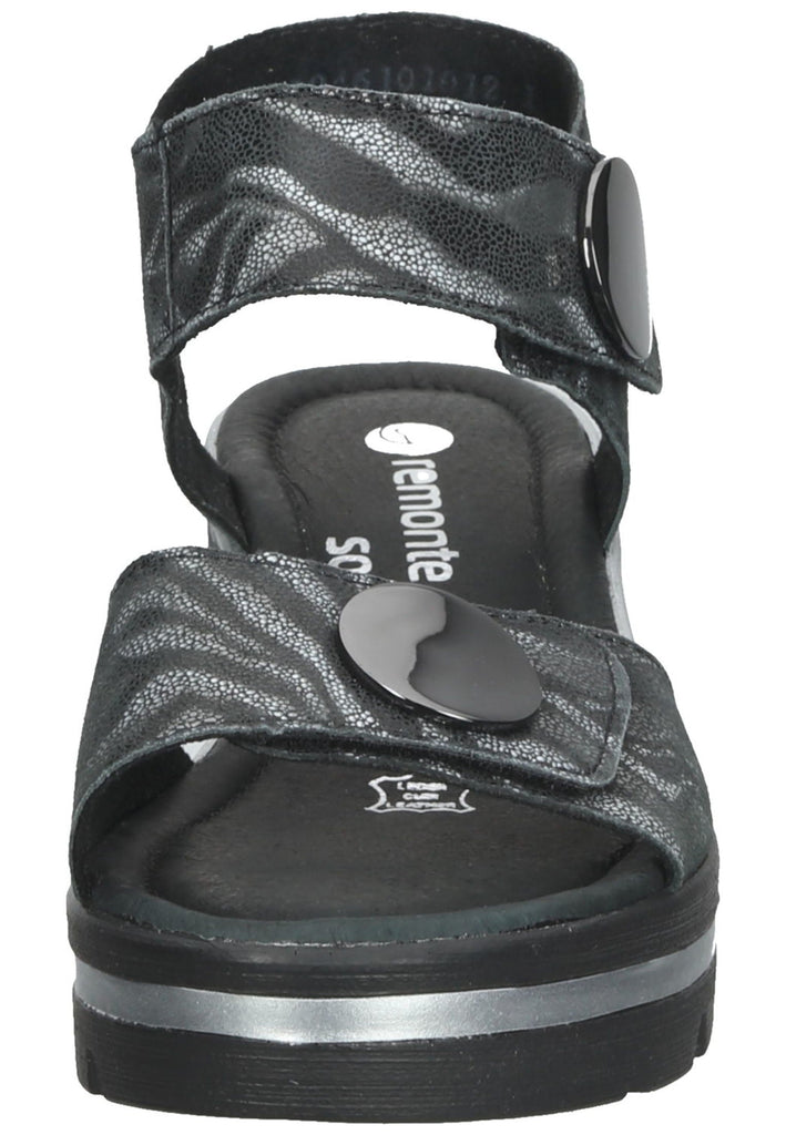 Remonte Sandalen Leder Schwarz