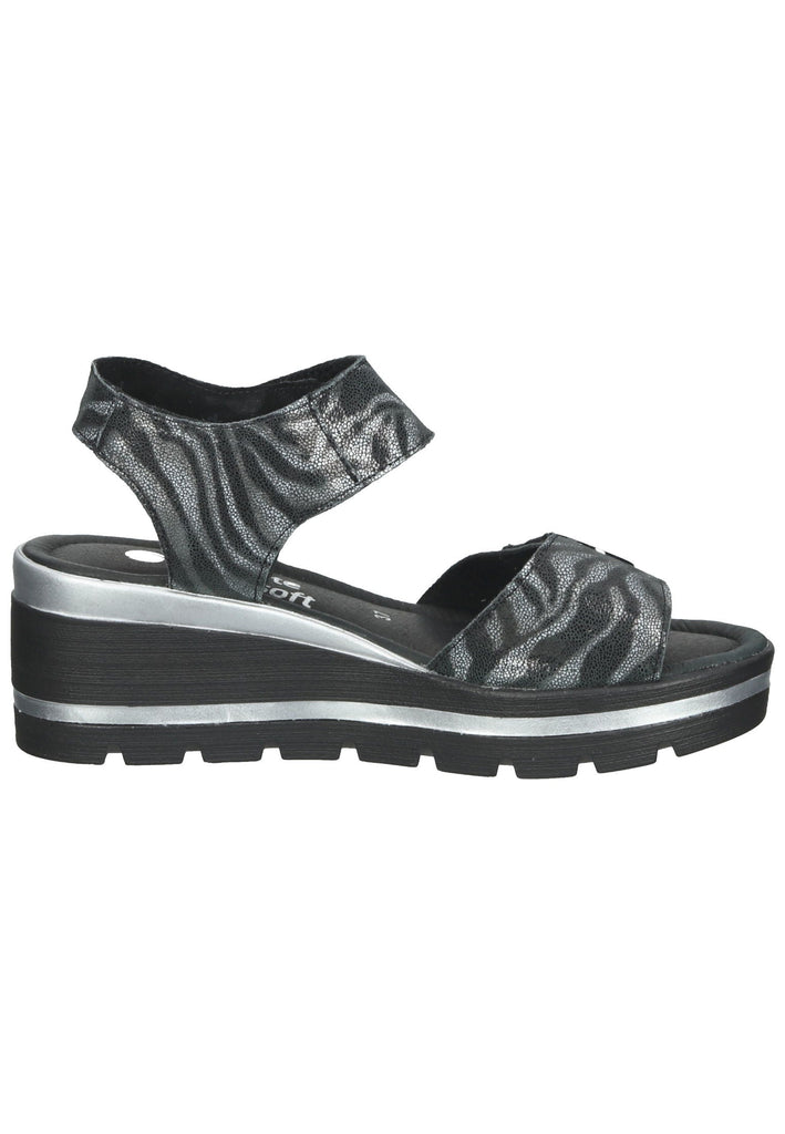 Remonte Sandalen Leder Schwarz