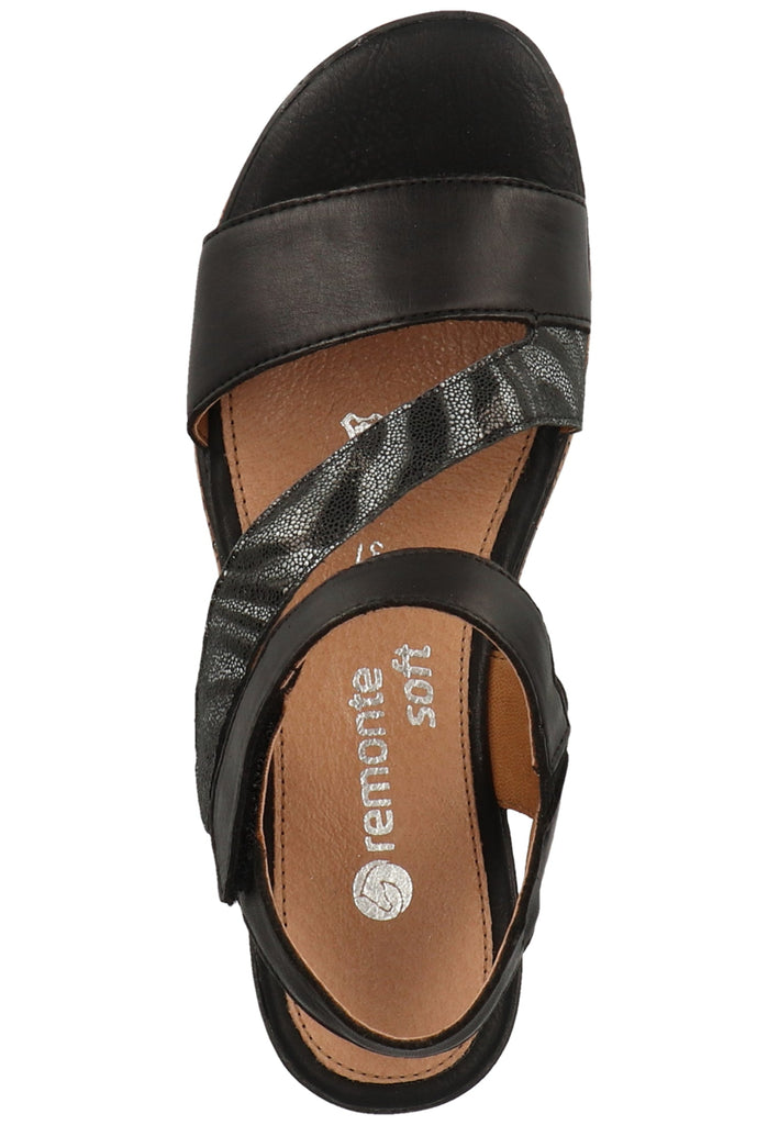 Remonte Sandalen Leder Schwarz