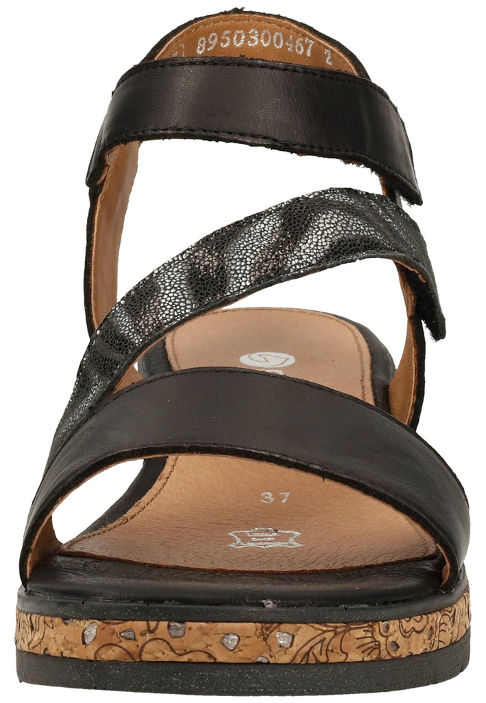 Remonte Sandalen Leder Schwarz