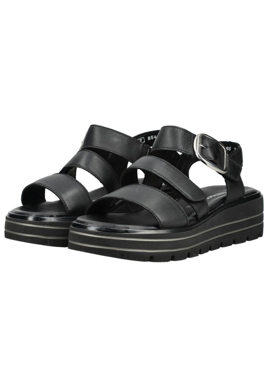 Remonte Sandalen Leder Schwarz