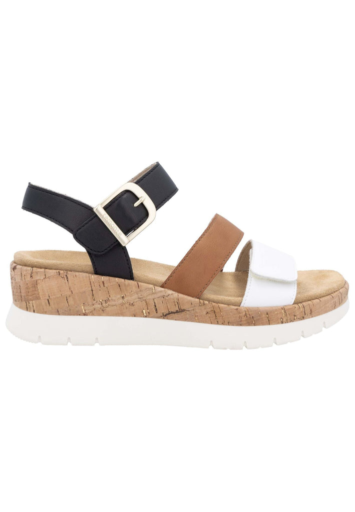 Remonte Sandalen Leder Schwarz/Weiß
