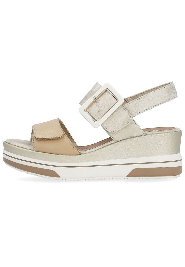 Remonte Sandalen Leder/Synthetik Beige/Braun