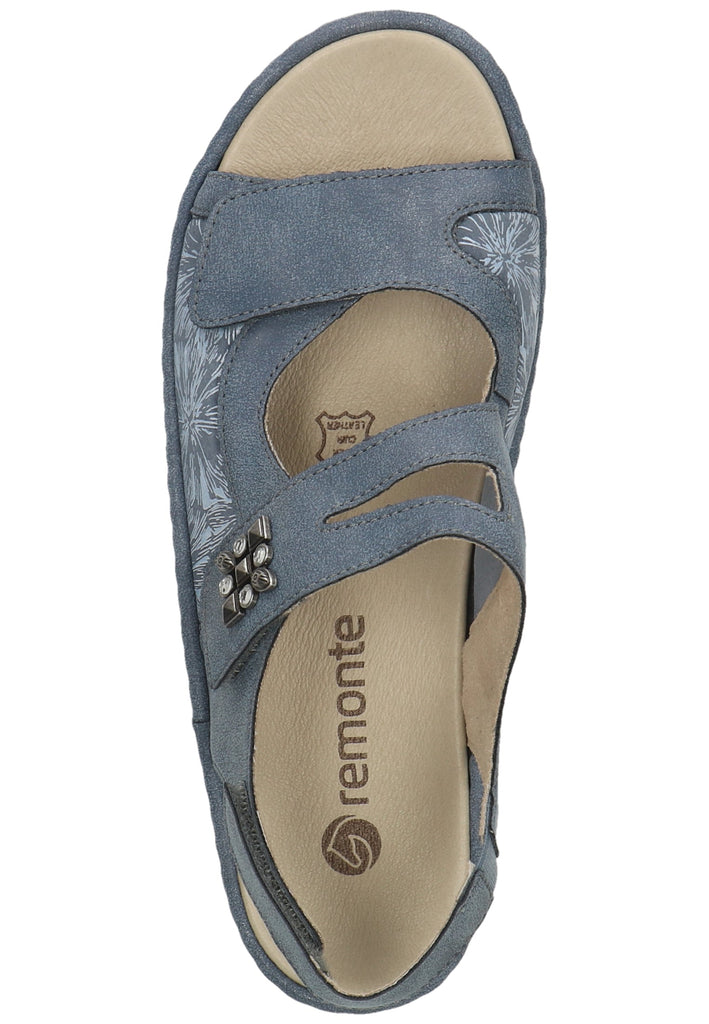 Remonte Sandalen Leder/Synthetik Blau/Weiß