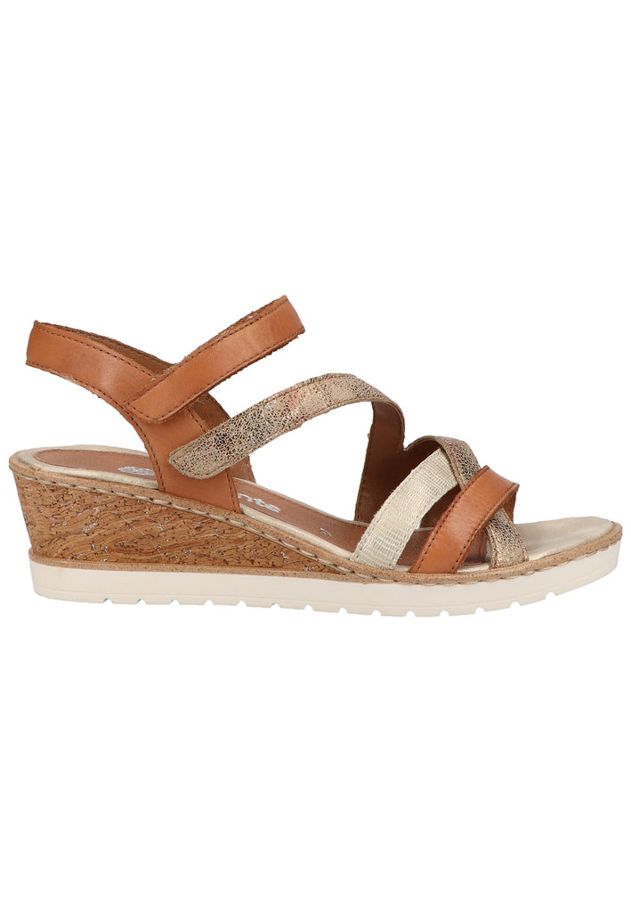 Remonte Sandalen Leder/Synthetik Braun/Weiß