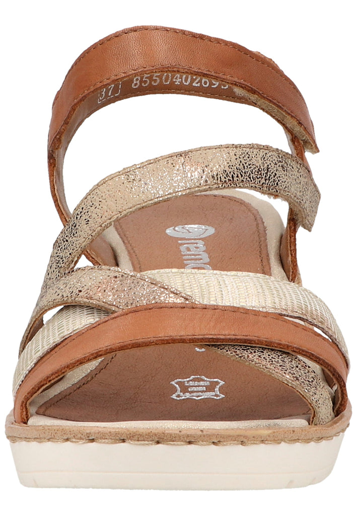 Remonte Sandalen Leder/Synthetik Braun/Weiß