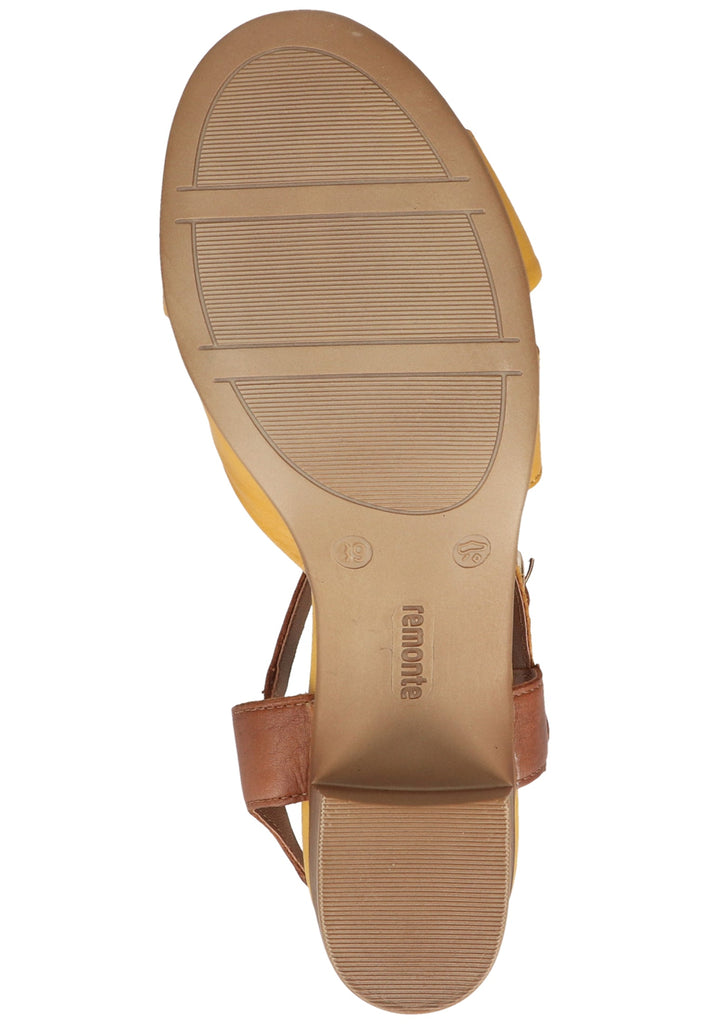 Remonte Sandalen Leder/Synthetik Gelb/Braun