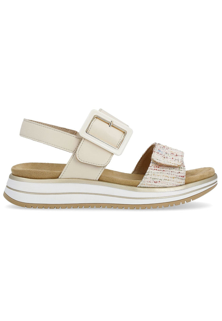 Remonte Sandalen Leder/Textil Hellbeige